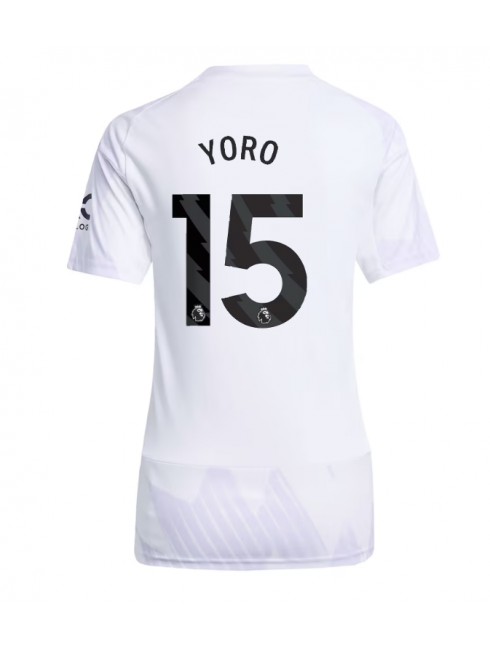 Zenske Futbalové oblečenie Manchester United Leny Yoro #15 2025-26 Krátky Rukáv - Preč Zenske Futbalové oblečenie Manchester United Leny Yoro #15 2025-26 Krátky Rukáv - Preč